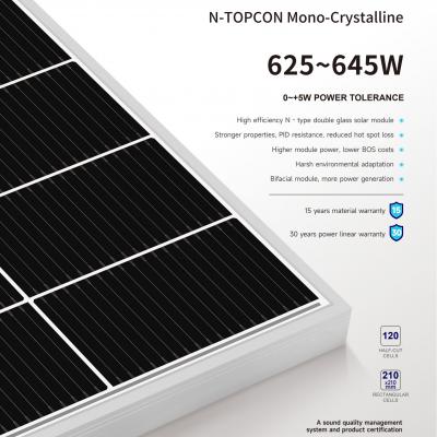 120-210 DE-120BG-210SNWW 625-645W（N type qrystal Mono-Crystalline）